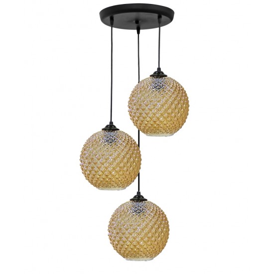 Κρεμαστό φωτιστικό ανισόπεδο 5010/3 BL-MELI ΓΥΑΛΙΝΟ