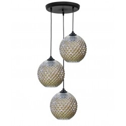 Κρεμαστό φωτιστικό ανισόπεδο 5010/3 BL-FUME ΓΥΑΛΙΝΟ