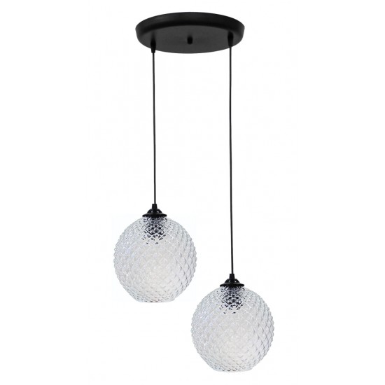 Κρεμαστό φωτιστικό ανισόπεδο GL-5010 BL-TRANSPARANTE ΓΥΑΛΙΝΟ