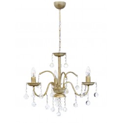 BISTRO/3L WHITE-BRONZE ΠΟΛΥΦΩΤΟ Ε/14 ΚΕΡΙ ΜΕ ΚΡΥΣΤΑΛΛΑ