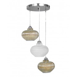 RIGATO/3L PENDEL NIKEL-2-COLOUR  ΚΡΕΜΑΣΤΟ ΑΝΙΣΟΠΕΔΟ ΓΥΑΛΙΝΟ