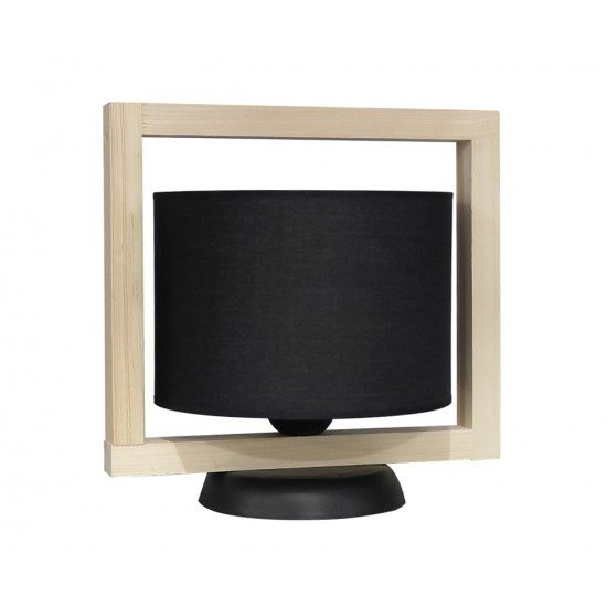 HKF-03PR ΠΟΡΤΑΤΙΦ WOOD ΜΑΥΡΟ-NATURAL Ε/27 ΑΜΠΑΖΟΥΡ