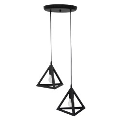 GIZA/2 BLACK PENDEL 2L ΚΡΕΜΑΣΤΟ ΜΕΤΑΛΛΙΚΟ  h80xΦ40