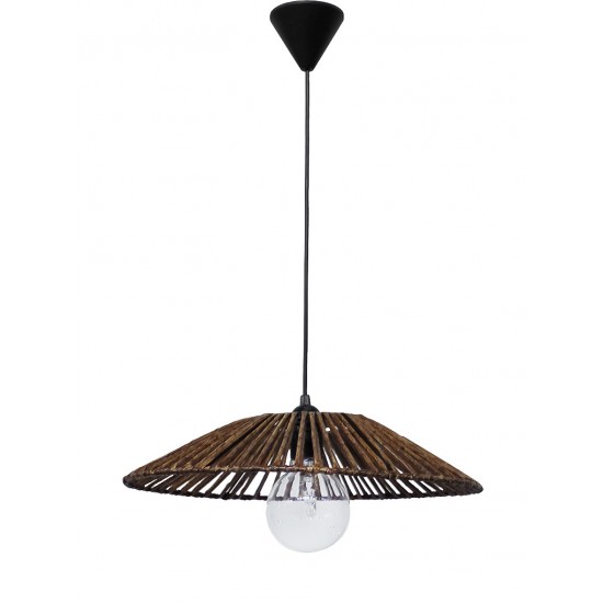 VC-B- 1L BROWN ΚΡΕΜΑΣΤΟ Φ40 Ε/27 ΚΩΝΙΚΟ ΣΤΥΛ ΜΠΑΜΠΟΥ h85xΦ40