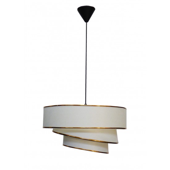 HK-30 ΚΡΕΜ 1L Φ40 3PLO Μοντέρνο Φωτιστικό Κρεμαστό E/27