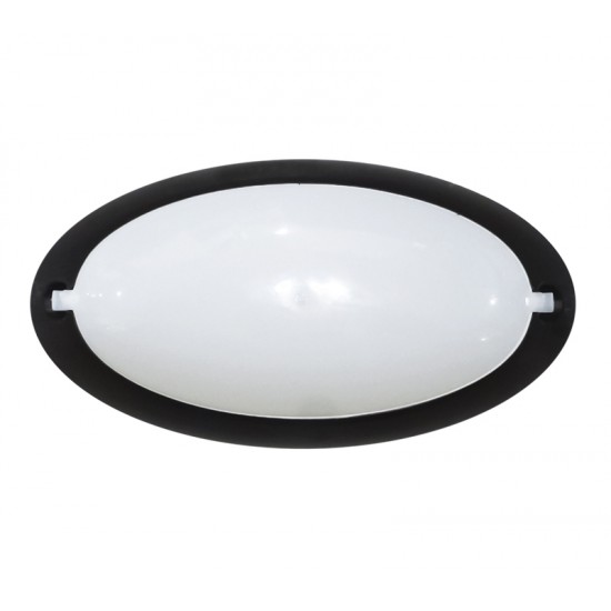 D-212 BLACK ΕΝΣΩΜΑΤΩΜΕΝΟ LED 12W ΟΒΑΛ