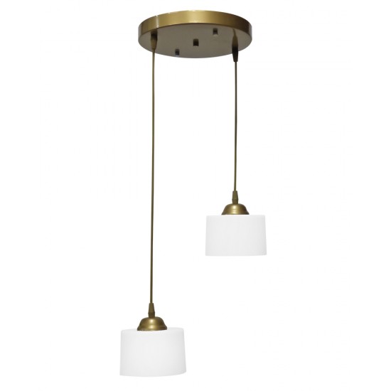 DRUM/14 PENDEL 2/L WHITE-GOLD ΚΡΕΜΑΣΤΟ