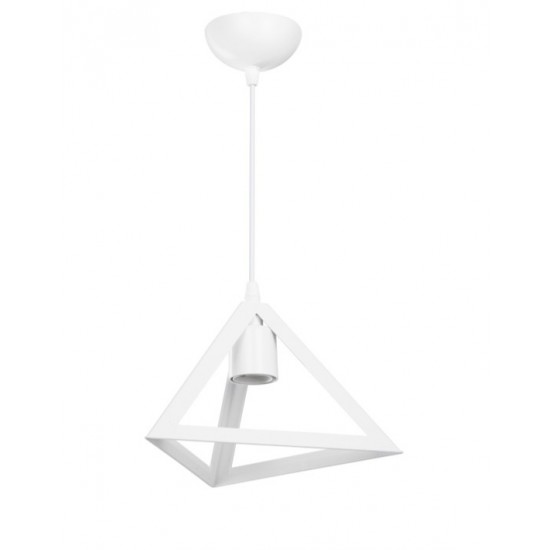 Κρεμαστό φωτιστικό GIZA 1L WHITE PLASTIC E/27