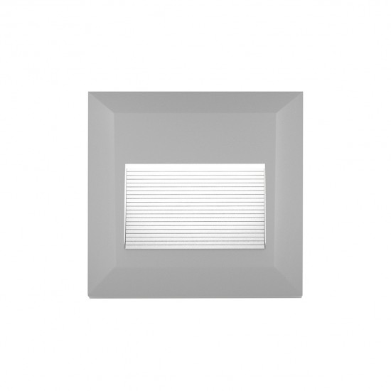 Φωτιστικό επιτοίχιο πλαφονιέρα HER-06 LED GREY εξωτερικού χώρου