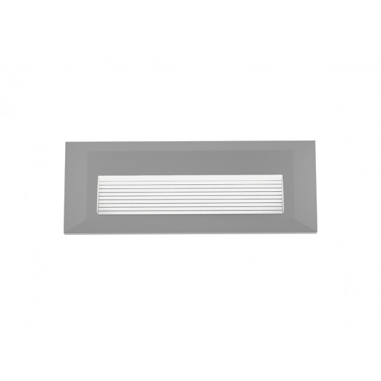 Φωτιστικό επιτοίχιο πλαφονιέρα HER-07 LED GREY εξωτερικού χώρου