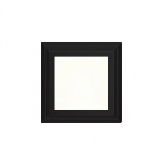 Φωτιστικό επιτοίχιο πλαφονιέρα HER-09 LED BLACK εξωτερικού χώρου