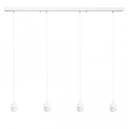 Ράγα φωτιστικού οροφής E/27 RAGA 4L WHITE METAL