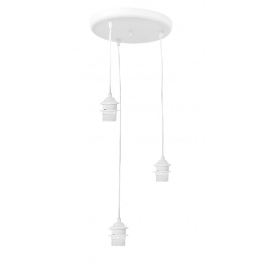 Φωτιστικό ανισόπεδο E/27 PENDEL 3/L RING WHITE ΣΚΕΛΕΤΟΣ