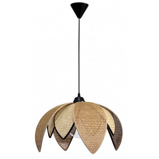 ΗΚ-70 1/L 2-ΧΡΩΜΟ ΨΑΘΑ ΦΥΛΛΑ BROWN-NATURAL ΚΡΕΜΑΣΤΟ RATTAN