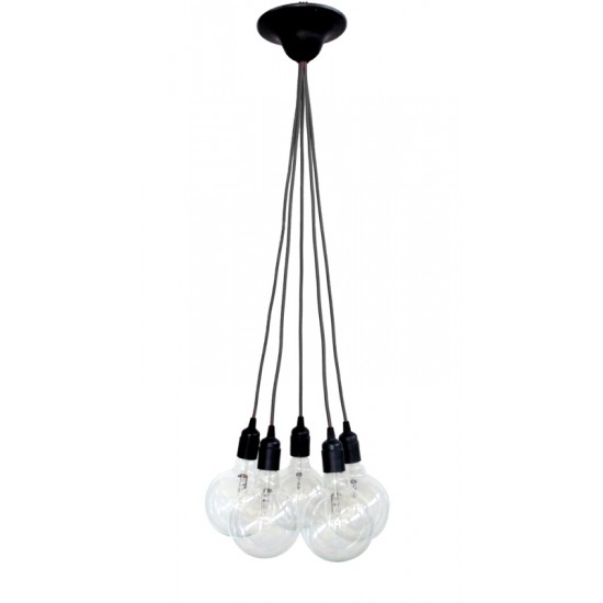 Κρεμαστό φωτιστικό KA-01 5/L BLACK CABLE