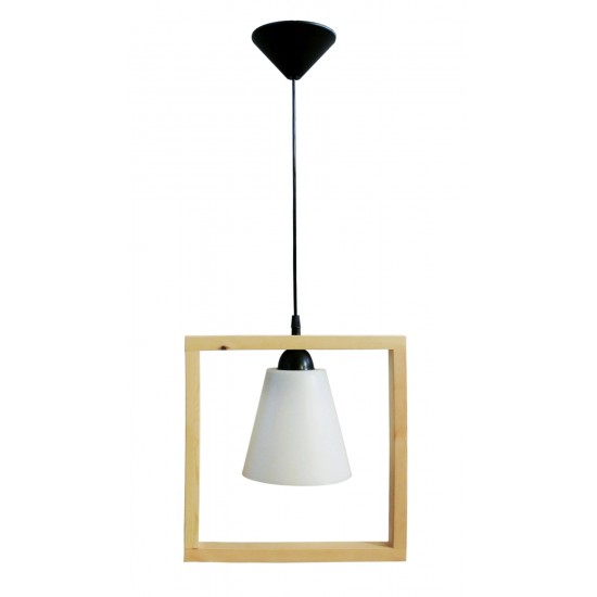 Κρεμαστό φωτιστικό FUN-01 1/L FRAME WOOD