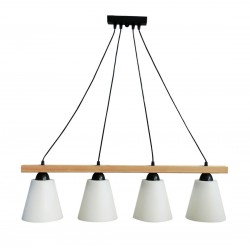 Κρεμαστό φωτιστικό/Πολύφωτο FUN-01 WOOD 4/L RAGA