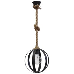 Κρεμαστό φωτιστικό μεταλλικό LAMA-25 1/L ROPE UT-BL