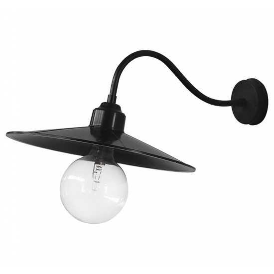Φωτιστικό επιτοίχιο  AS-180AP 1L  BLACK