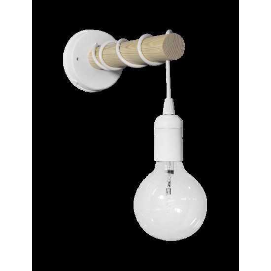 Φωτιστικό τοίχου ξύλινο E/27AP STICK WH-WH