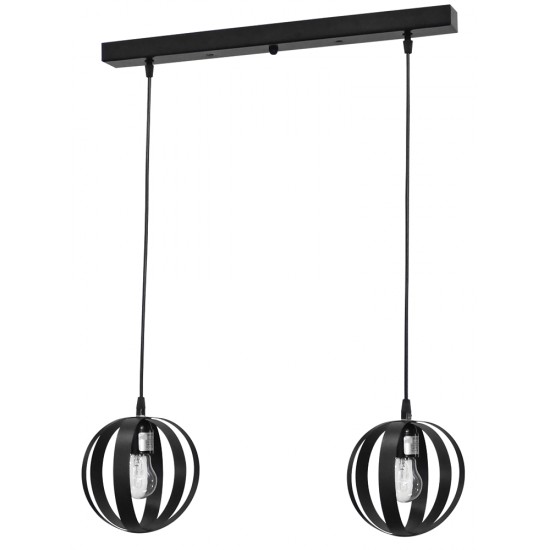 Κρεμαστό φωτιστικό μεταλλικό LAMA 2/L RAGA CE BLACK