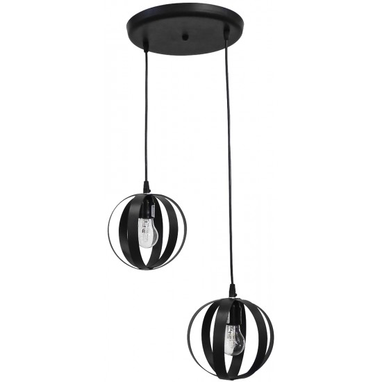 Κρεμαστό φωτιστικό μεταλλικό LAMA 2/L PENDEL BLACK