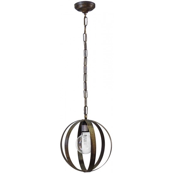 Κρεμαστό φωτιστικό μεταλλικό LAMA/25  1/L CHAIN BRONZE