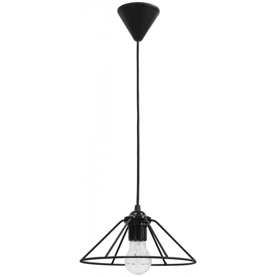 Φωτιστικό μεταλλικό FUN-350/18 1L PENDEL BLACK
