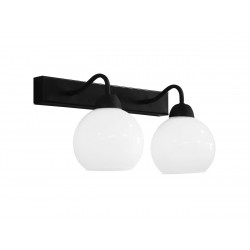 Φωτιστικό ράγα 2φωτη  AS-14ΑΡ 2/L RAGA BL-WH ΑΠΛΙΚΑ ΜΕΤ-ΓΥΑΛΙ