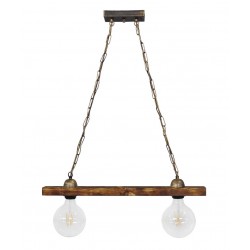 Ράγα μοντέρνο φωτιστικό Ε/27 RAGA 2L CHAIN WOOD