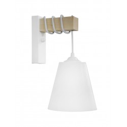 Φωτιστικό τοίχου FUN-01ΑΡ SQUARE WH-WH ΑΠΛΙΚΑ ΞΥΛΟ