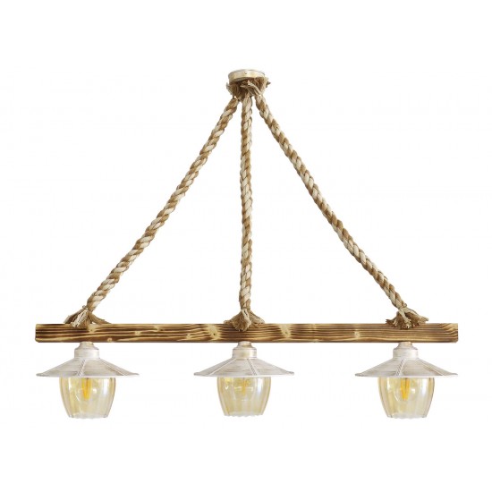 ΜΙΧ-98RAGA 3/L ROPE ΜΙΧ-WH-BR ΚΡΕΜΑΣΤΟ