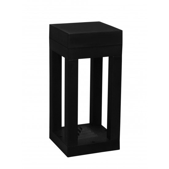 Εδάφους μοντέρνο 4γωνο πλαστικό D-285 BLACK  GU10