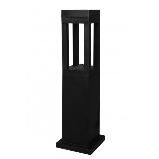 Εδάφους μοντέρνο 4γωνο πλαστικό D-286 BLACK  78CM GU10