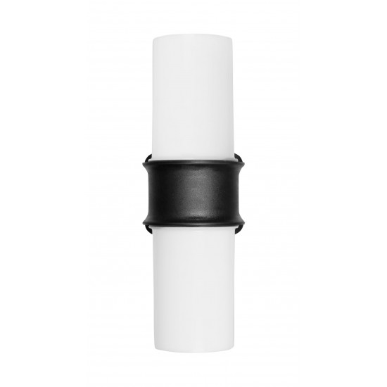 Επιτοίχιο εξωτερικό φωτιστικό πλαστικό 2φωτο D-274 BLACK