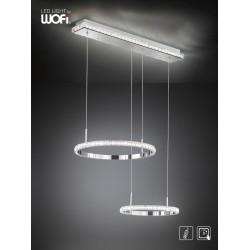 Κρεμαστό led "Harley" 34w 3350lm (χρώμιο με κρύσταλλα)