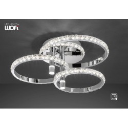 Οροφής led "Harley" 31w 3200lm (χρώμιο με κρύσταλλα)