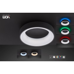 Πλαφονιέρα led "Cameron" 26w 2100lm Ø45cm Μαύρη