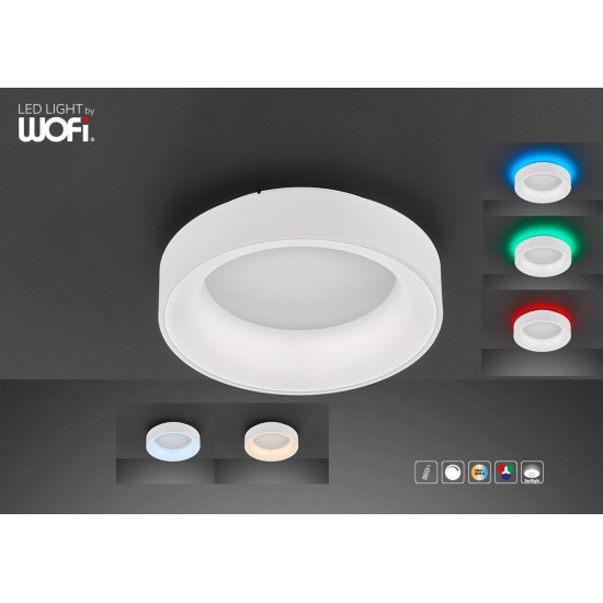 Πλαφονιέρα led "Cameron" 26w 2100lm Ø45cm Λευκή