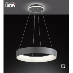 Κρεμαστό led "Shay" 39w 3650lm Ø60cm Ανθρακί