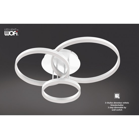 Οροφής led "vaasa" 58w 3900lm Λευκό