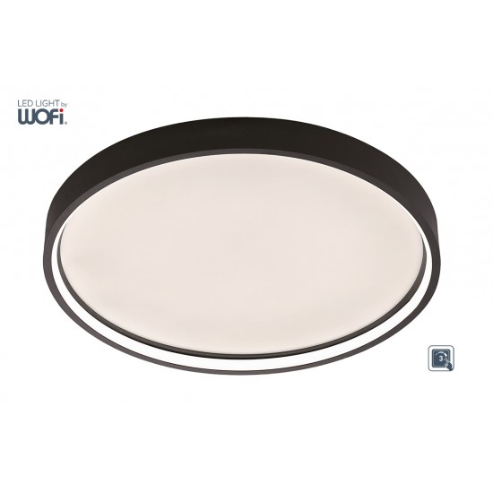 Πλαφονιέρα led "Dubai" Ø45 27,5w 2400lm Μαύρη