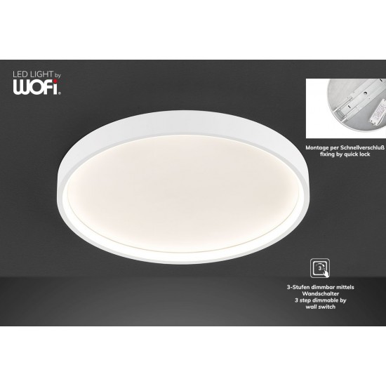 Πλαφονιέρα led "Dubai" Ø45 27,5w 2400lm Λευκή