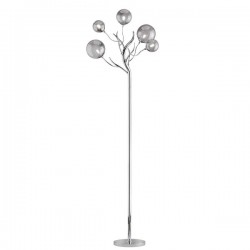 Δαπέδου "Jasmine" 5 x G9 χρώμιο με φιμέ γυαλιά