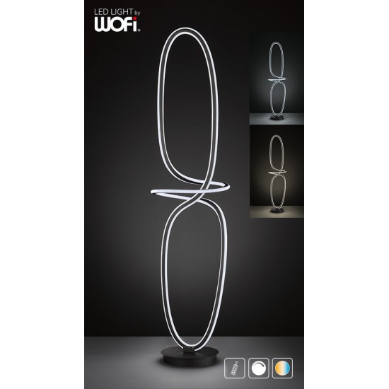 Δαπέδου led "Madison" Μαύρο 51,5w 4700lm 3cct με control