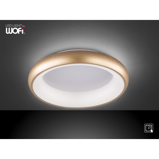 Πλαφονιέρα led "Poona" Ø45 31w 2600lm χρυσό ματ