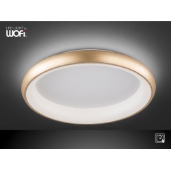 Πλαφονιέρα led "Poona" Ø60 38w 3200lm χρυσό ματ