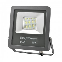 BRY-FLOOD-SL-50W-GRY-3000K-IP65-LED FLOODLIGHT Model: BT61-05002
