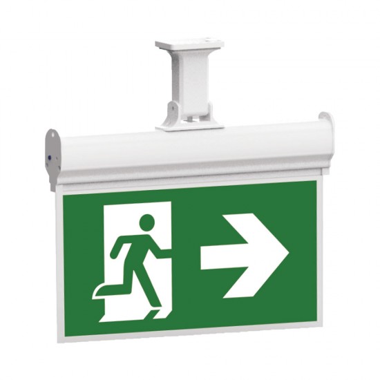 BRY-EXIT-LED-3W-HNG-IP20-WHT-EMERGENCY EXIT