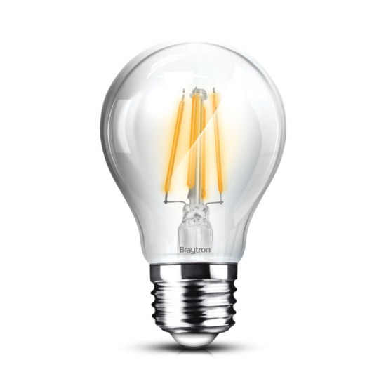 Λάμπα led filament διάφανη Ε27 Α60 7w 2700k